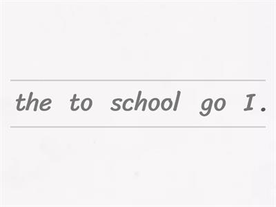 English activity (my school)