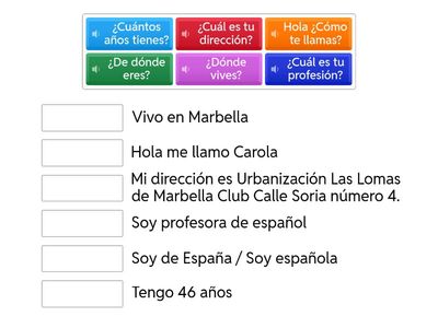 información personal