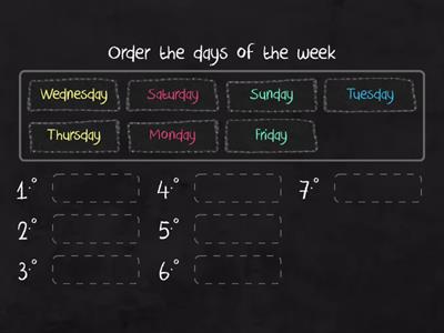 Days of the week