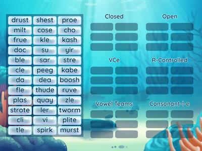 6 Syllable Types Sort