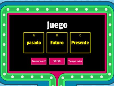 2ºEP Tiempos verbales PASADO, PRESENTE, FUTURO