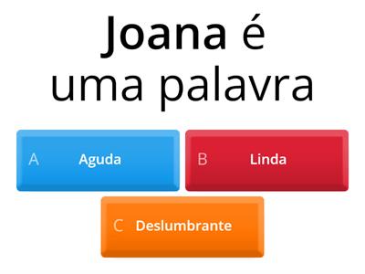 Classificação quanto à posição da sílaba tónica