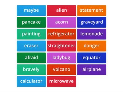 Long A Multisyllable 