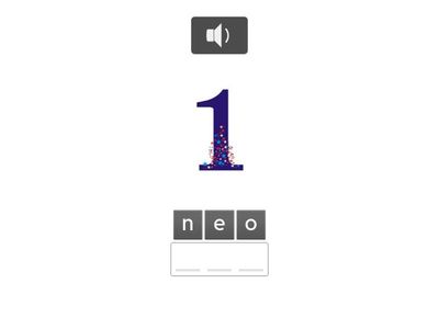 Numbers 1-12 spelling