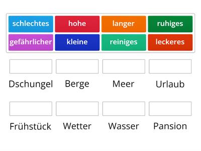 Adjektive ohne Artikel Nominativ