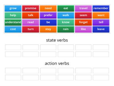 State verbs / action verbs 