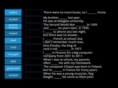 Regular verbs