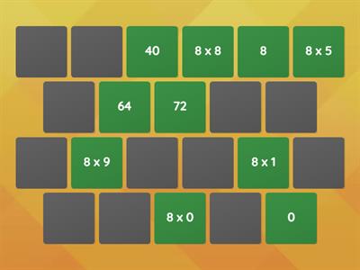MEMOTEST TABLA DEL OCHO