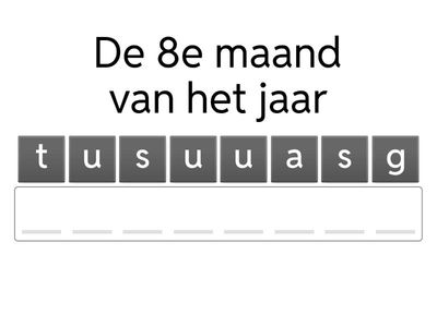 TC A1 2.10 Maanden van het jaar