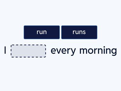 Present simple. Completar la frase 