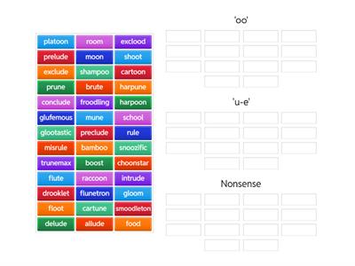 P7M - 'oo' and 'u - e'