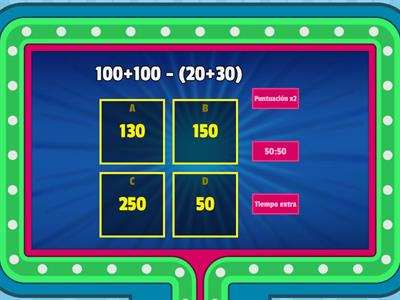 Operaciones combinadas - sumas y restas con paréntesis