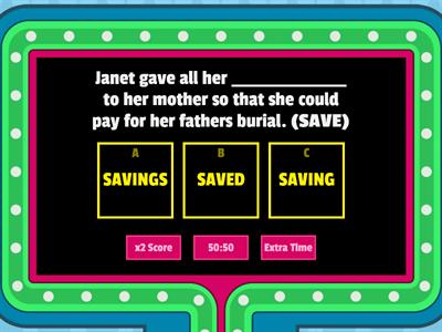 Word Formation Sentences - C1/C2