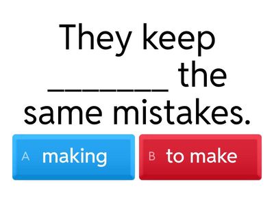 Infinitive or Gerund Exercise