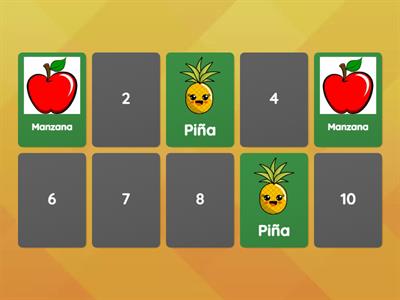 Juego de memoria/ Frutas
