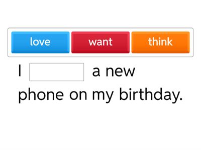 English 2 - Complete with the verbs