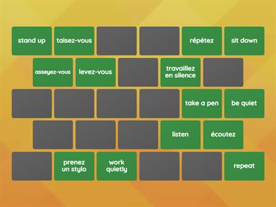 Classroom commands in French - Advanced