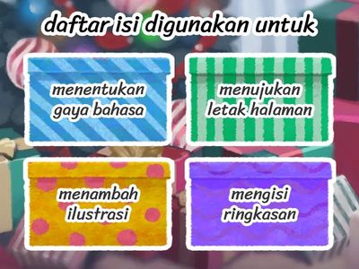 soal tentang daftar isi