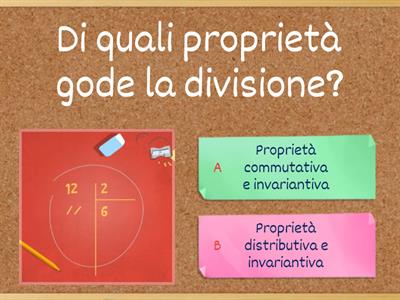 Proprietà delle operazioni !