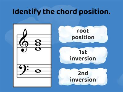 Inversions of chords 5: G major treble and bass clefs