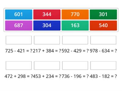 Addition and Subtraction 