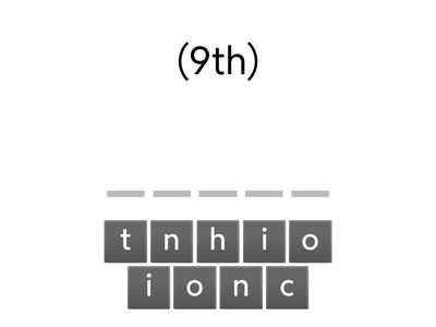 Ordinal Number spelling2