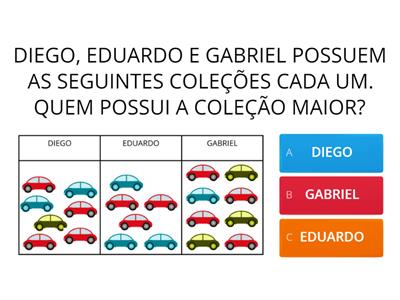 Matemática 1º ano - comparar quantidades