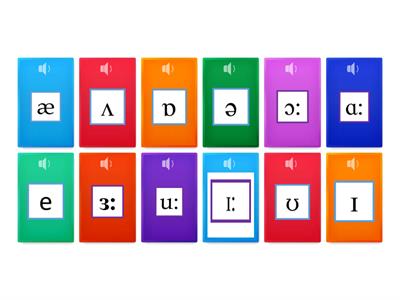 Monophthongs (single sound vowels)