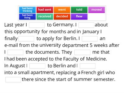 Use of Past tenses