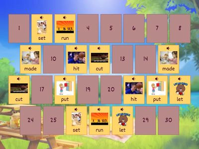 Irregular verbs in Past Participle Memory Game