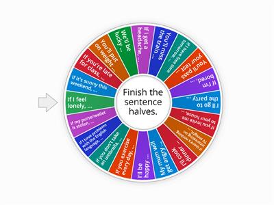 First Conditional Spin the Wheel