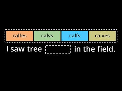 Words with -f, -fe: Plural