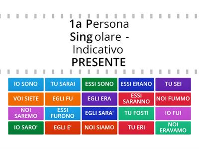  Verbo Essere - tempi semplici