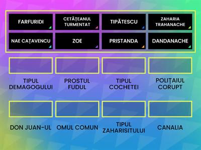 O scrisoare pierdută - personajele tip