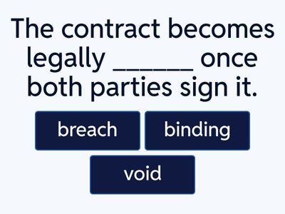 English - Law and Contracts Terminology - C1 - Collocations
