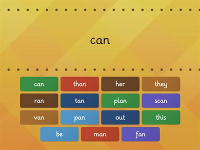 Sight Word - an Find The Match