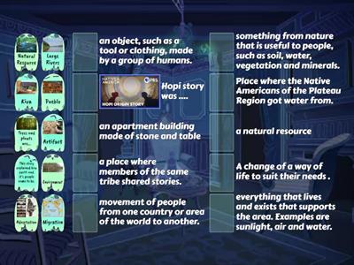 Native American Cultural Regions- Matching Game