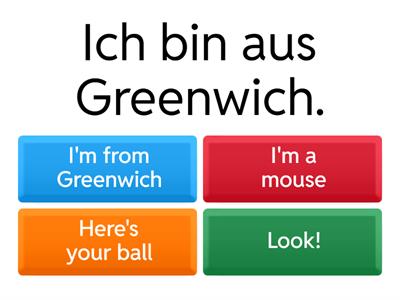 German to English Vocabulary Quiz