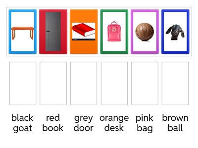 2nd grade Starter colours and subject/Match up/SKOSTOVA