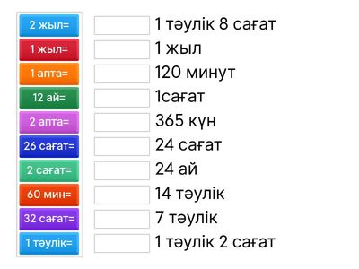 Уақыт.Уақыттың өлшем бірліктері