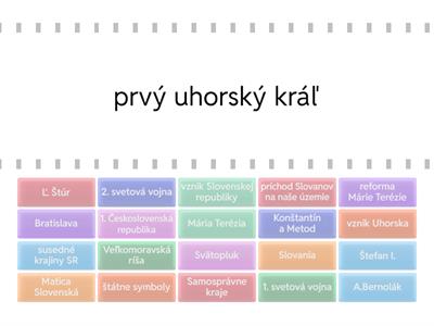 VLASTIVEDA 4. ročník - Život v minulosti - opakovanie