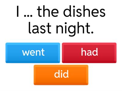 Sentences Go, do, have