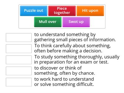 thinking and learning/ phrasal verbs 