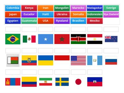 Flaggor världen (skapad av elev)
