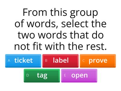 Bel , David Verbal Classification / Analogies / Reasoning