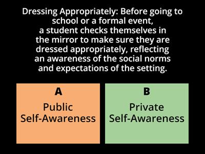 Public Self-Awareness vs. Private Self-Awareness