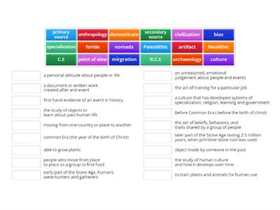 6th grade SS vocabulary 