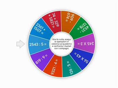 OPERAZIONI IN COLONNA