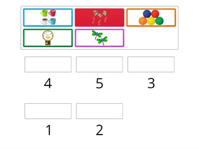 Match the picture to the number. (Numbers: 1-5)