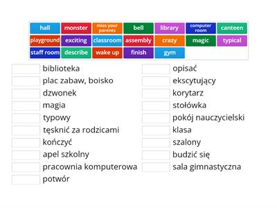 Unit 1 - Places in a school and random words - ECA1+ 